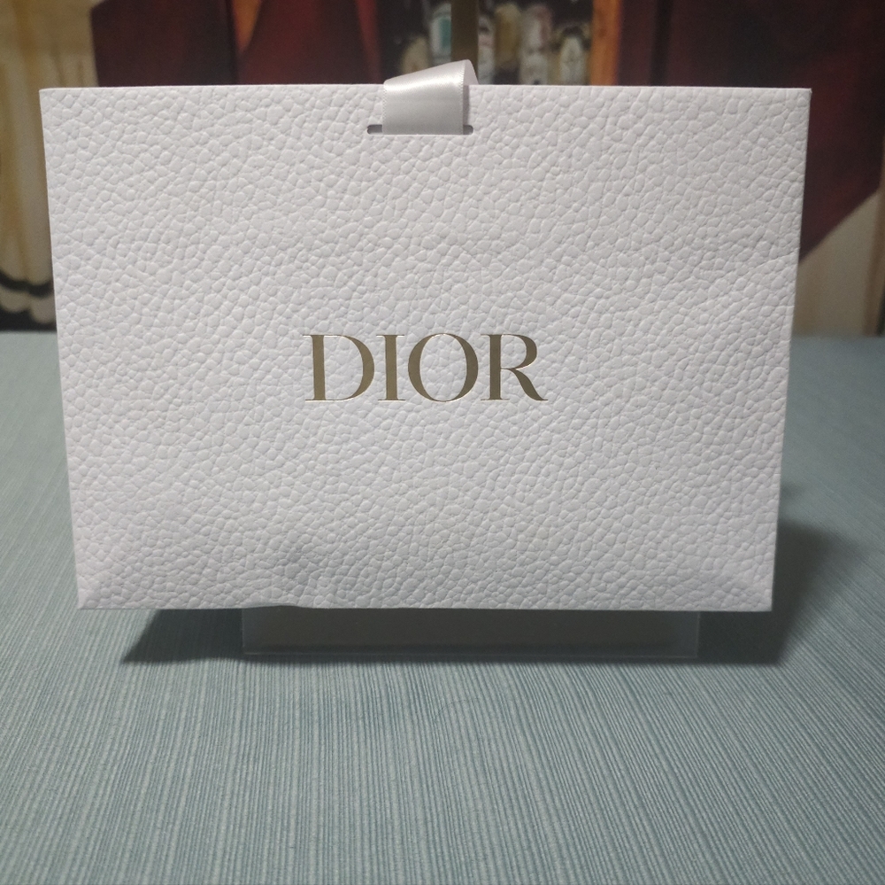 Dior White Textured Gift Bag